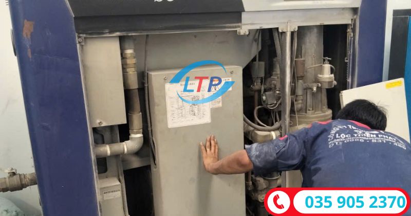 sửa máy nén khí bị xì gas - Lộc Thiên Phát