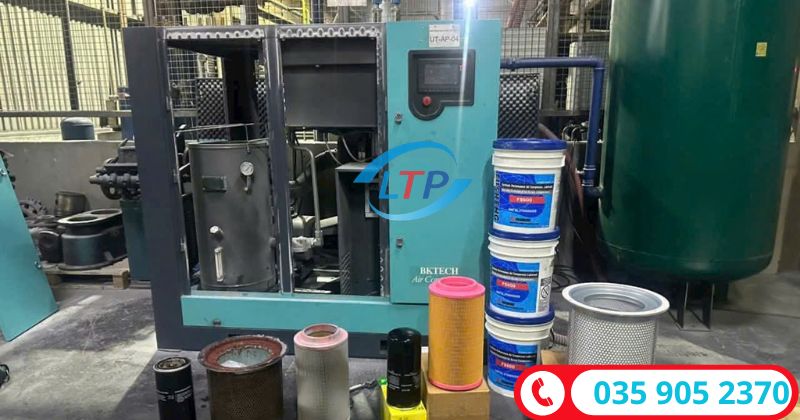 thay thế vật tư máy nén khí đúng chuẩn