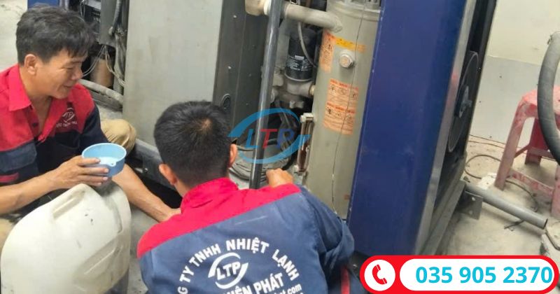 lộc thiên phát - bảo dưỡng máy nén khí tại nhà máy thực phẩm