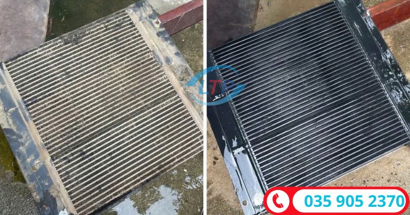 vệ sinh két giải nhiệt máy nén khí