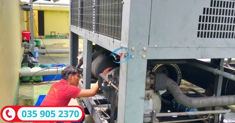 đơn vị chuyên nhận sửa chữa máy nén lạnh chiller tại Đồng Nai- Lộc Thiên Phát