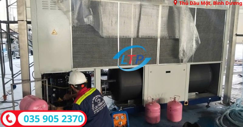 kiểm tra bổ sung gas chiller - Lộc Thiên Phát