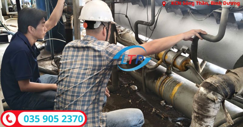 Kiểm tra sửa chữa chilelr tại KCN Sóng Thần-Lộc Thiên Phát