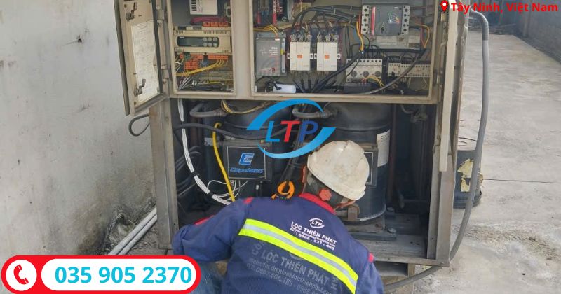 sửa chiller xì gas - Lộc Thiên Phát