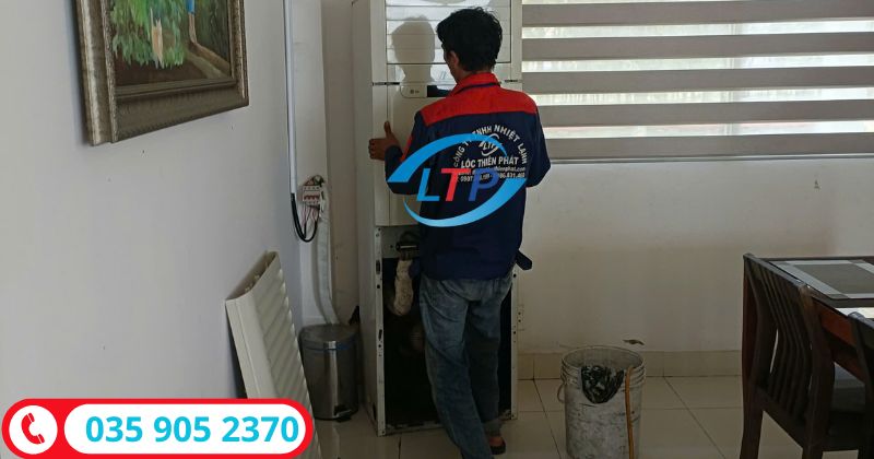 sửa máy lạnh tủ đứng-lộc thiên phát