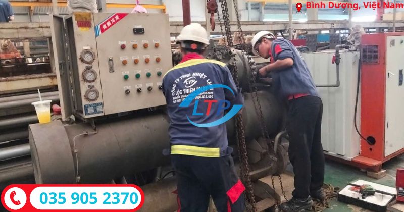 thu mua chiller hư cũ uy tín tại Bình Dương -Lộc Thiên Phát