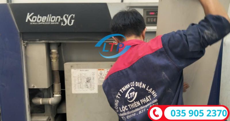 sửa máy nén khí xì gas - Lộc Thiên Phát