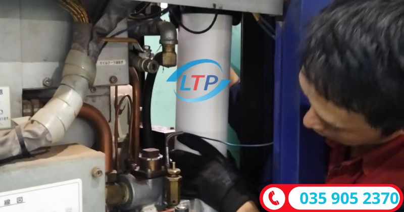 thay lọc dầu máy nén khí chuyên nghiệp - Lộc Thiên phát