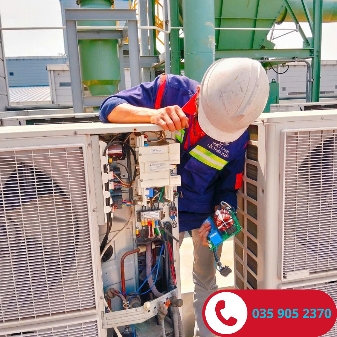 Kiểm tra board mạch máy lạnh công nghiệp