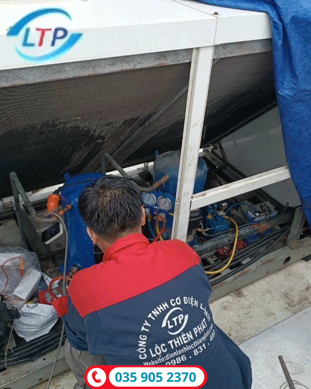 sửa chữa chiller tại nhơn trach đồng nai-lộc thiên phát