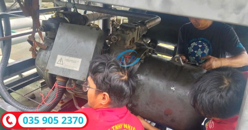 sửa chữa đại tu máy nén chiller - Lộc Thiên Phát