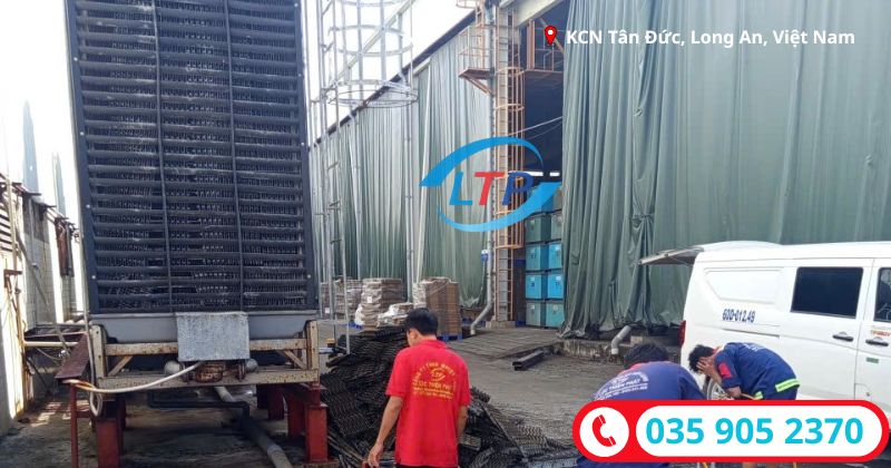 vệ sinh tháp giải nhiệt Chiller tại KCN Tân Đức Long An