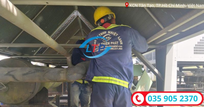 sửa chiller tại kcn Tan Tạo-Lộc Thiên Phát