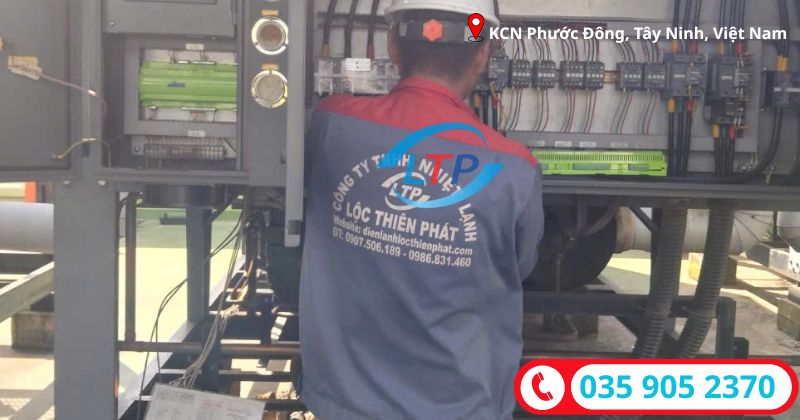 sửa chiller tại kcn phước đông tây ninh-lộc thiên phát