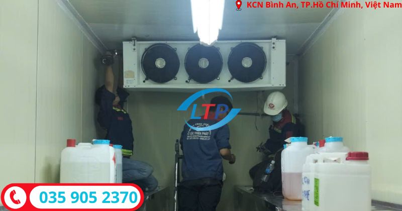 sửa chữa lắp đặt kho lạnh tại KCN Bình An